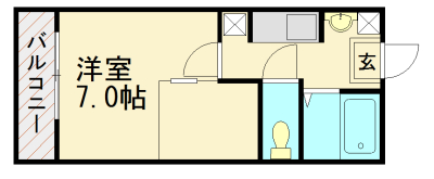 アンジュール福工大前 間取り（2・3号ロフトベッド）