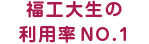 福工大生の利用率 NO.1